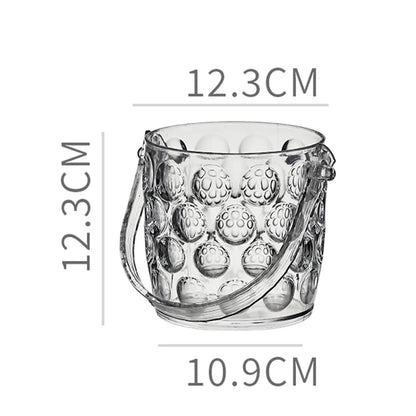 〔HM4〕Transparent Wine Ice Cooler For Party Home Whisky Ice Bucket Ice Champagne Bucket Thermal Beer Bucket Bar Accessories