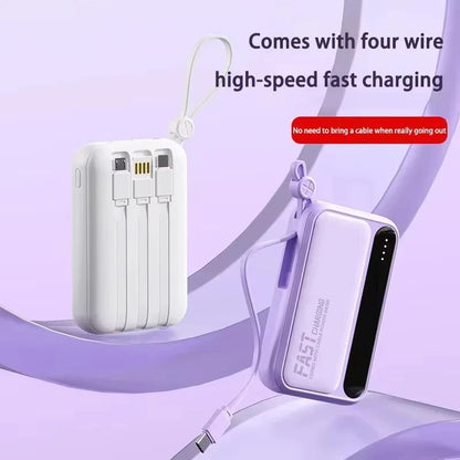 Lenovo 2026New 120W Super Fast Charging 500000mAh 4 In1 Cables Portable Powerbank Power Bank For Iphone Huawei Samsung