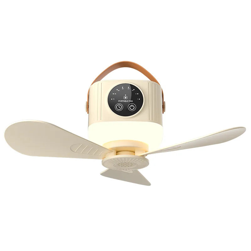 Intelligent Remote Control Ceiling Fan Light Fan Camping Electric Fan Desktop Chandelier Rechargeable Mini Smart Ceiling Light