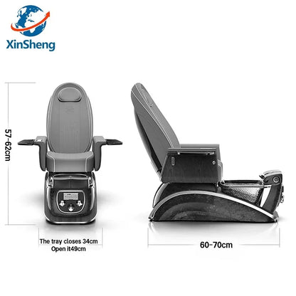Beauty Salon Pedicure Chair with Electric Back Massage Foot Bath SPA Furniture