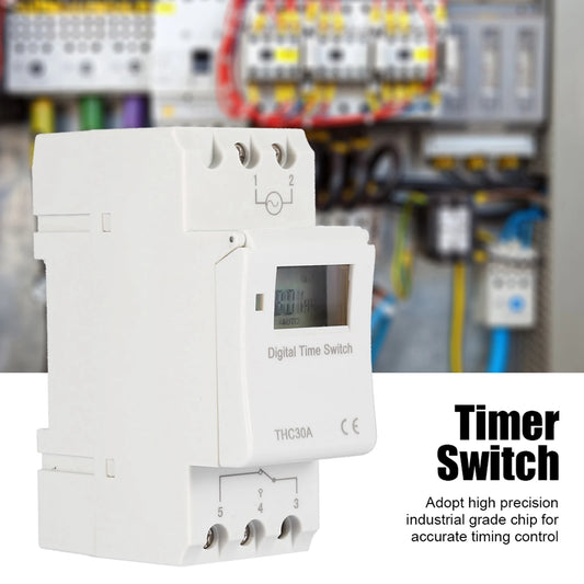 THC 30A Digital Timer Switch 16 times ON and OFF Programmable Electronic Time Control Switch 30A 12V 110V 220V