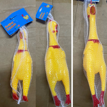 1PC Squeaky Chicken Toy, Squeeze Screaming Chicken Decompression Toy, Funny Vent Toy for Dogs & Pets