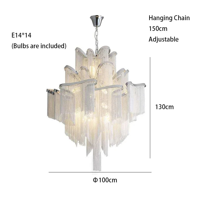 Luxury Tassels Led Pendant Lights New Gold Lustres Hanging Lamps For Ceiling Modern Decoration Home Decor For Bedroom Chandelier