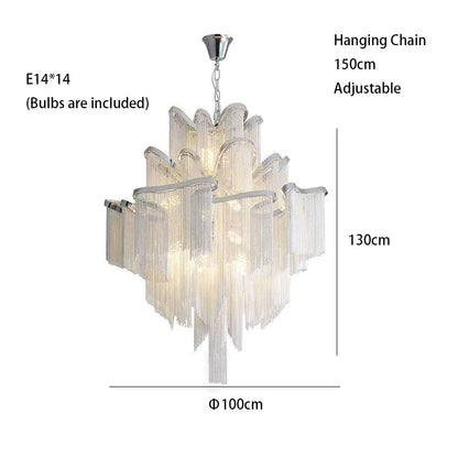 Luxury Tassels Led Pendant Lights New Gold Lustres Hanging Lamps For Ceiling Modern Decoration Home Decor For Bedroom Chandelier