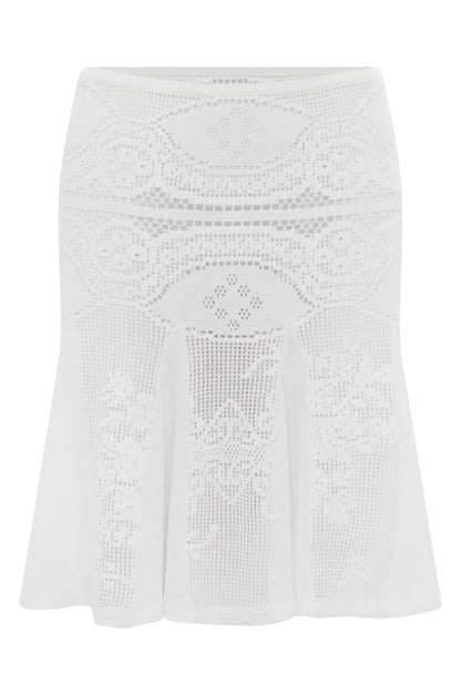 Wj Twisted V-Neck Sleeveless Top with Hollow-Out Crochet Fishtail Skirt Two-Piece Set, Hollow-Out Jacquard Flared Fishtail Skirt, Slim-Fit Waist-Cinching Tank Top, Slim-Fit Sleeveless Crochet See-Through Fishtail Skirt