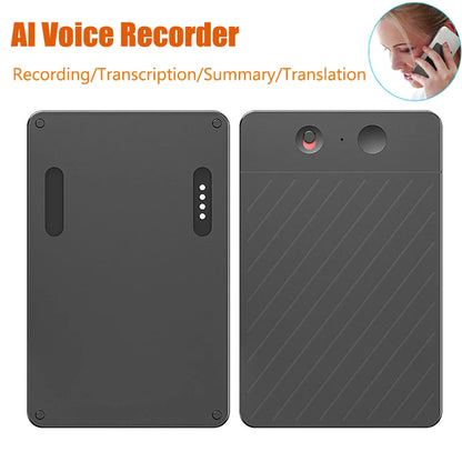 AI Voice Recorder Transcribe & Summarization with ChatGPT Audio Recorder AI Notetaking Device for Lecture Meeting Call Interview