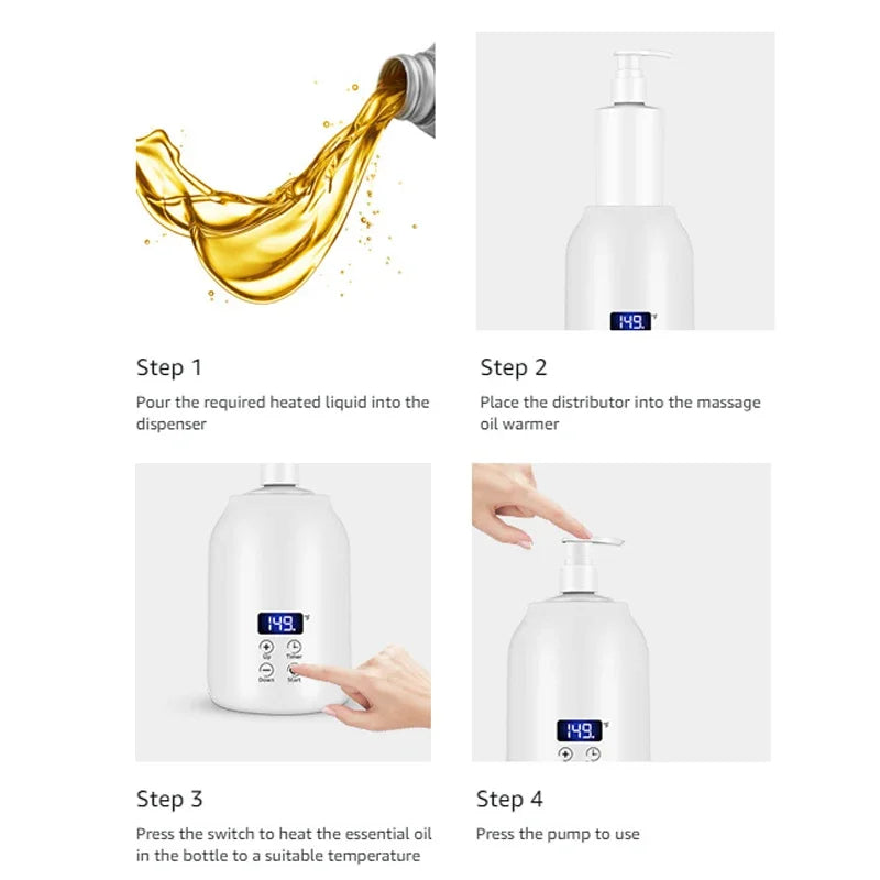 Professional Massage Oil Warmer - Fast Heating Dispenser Lotions Gels & Creams, Perfect for Home Spa Beauty Salon Facial Body