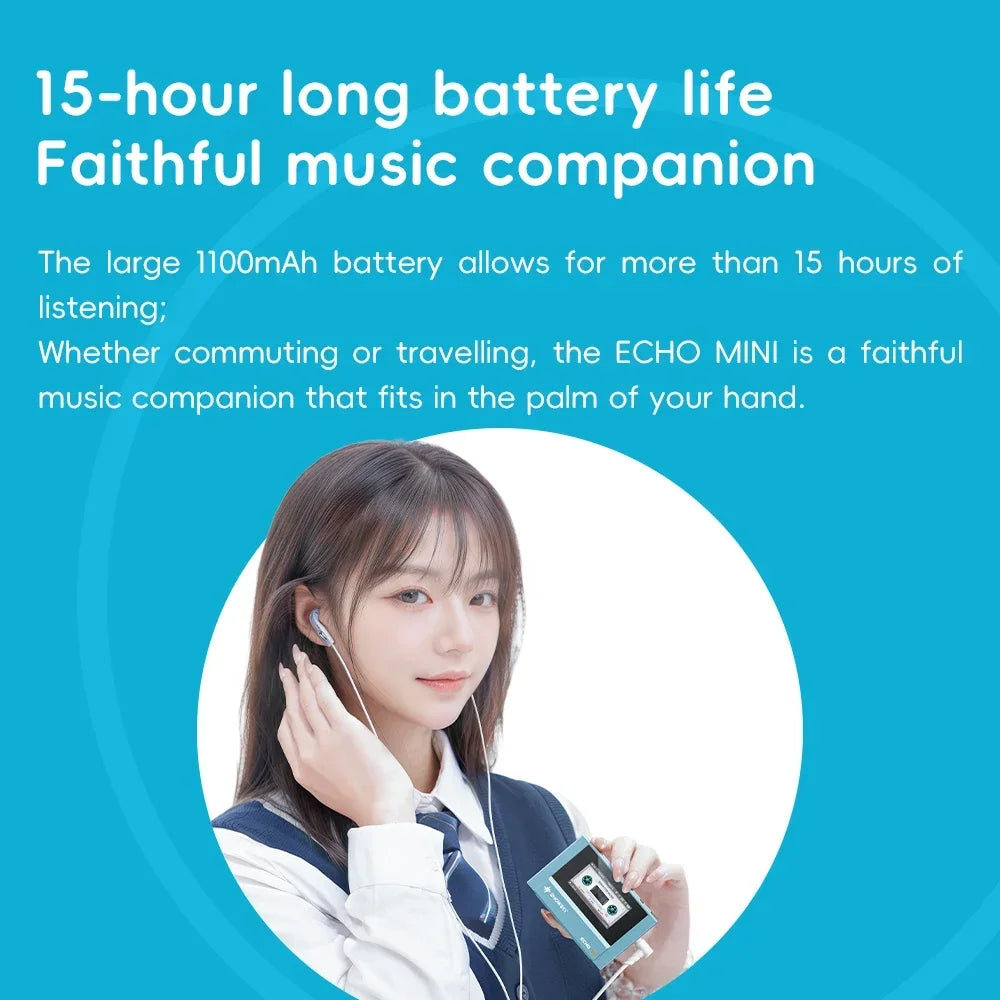 FiiO SnowSky Echo Mini HiFi Bluetooth MP3 Player Pure Music Walkman with 15 Hours Playback 3.5mm & 4.4mm Headphone Output