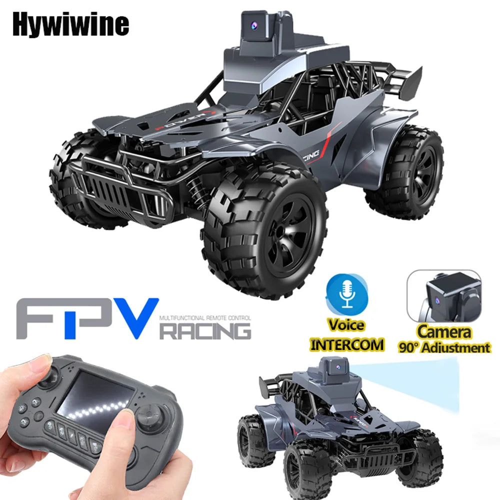 2.4G FPV Camera RC Car LCD Remote Real Time Transmission High Speed Off Road Racing Car Voice Chat Toy For Kids Adults