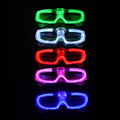 5/10/15/20/30 Pcs Led Neon Party Glasses Light Up Sunglasses Glow in the Dark Glasses for Kids Adults Party Supplies