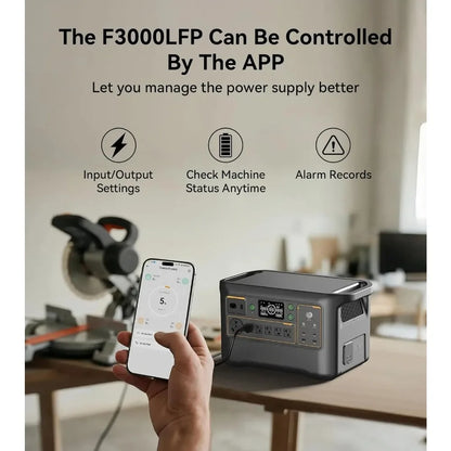 3072Wh 3000W Solar Generator, LiFePO4 Battery, Fast Charging, 100W USB-C Output for Home Camping RV Emergency, Custom