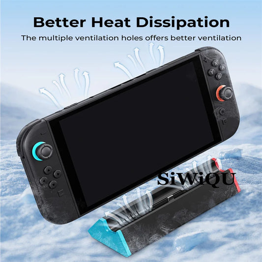 Portable Charging Dock Station For Switch 2/OLED/1，With 4K@120Hz HDMI Adapter/Type C Port/USB Port，Support Switch 21.0 Syswit