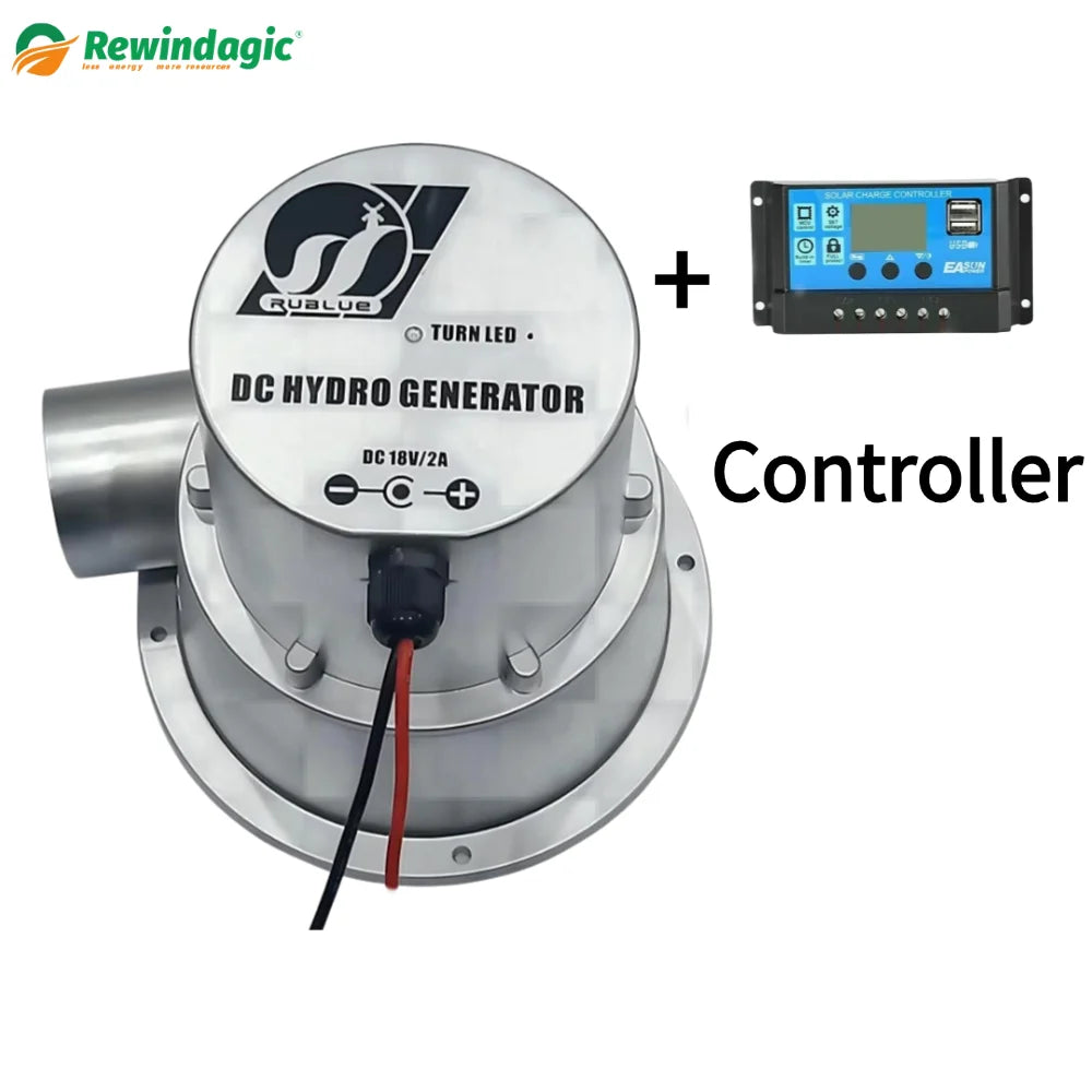 100W 50W Water Turbine 18V 36V Hydraulic Generator Outdoor Hydro Electric Generator DC Permanent Magnet Use for 12/24V Battery