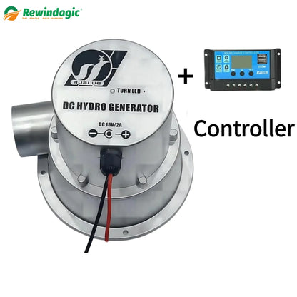 100W 50W Water Turbine 18V 36V Hydraulic Generator Outdoor Hydro Electric Generator DC Permanent Magnet Use for 12/24V Battery