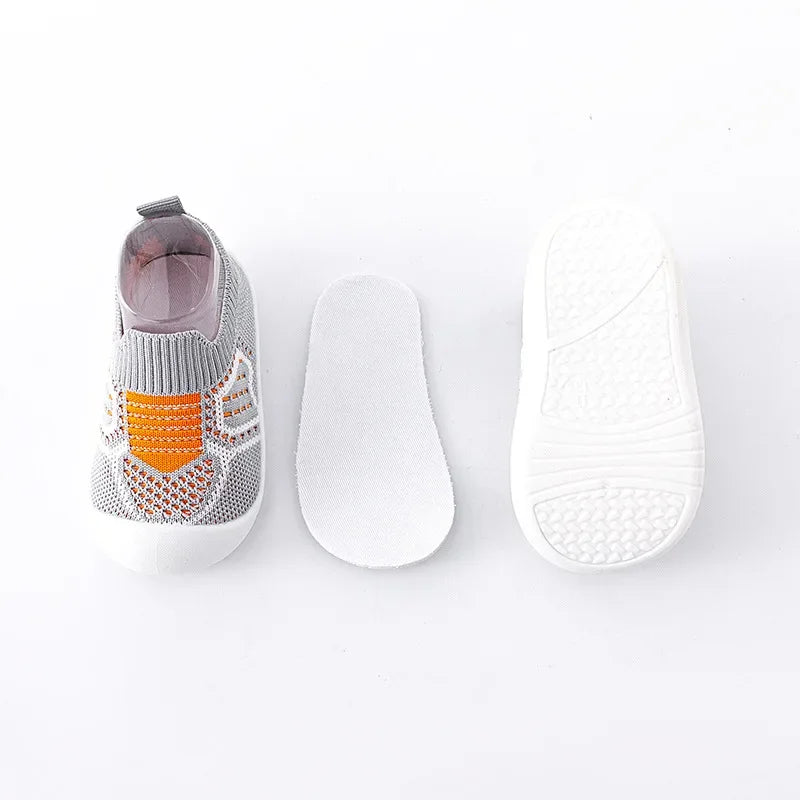 Baby Shoes Anti-Slip Breathable Infant Crib Floor Socks with Rubber