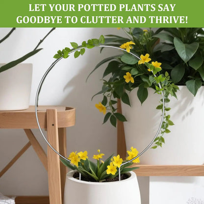 Round transparent acrylic plant stand, suitable for indoor and outdoor use, suitable for small climbing plants, etc.