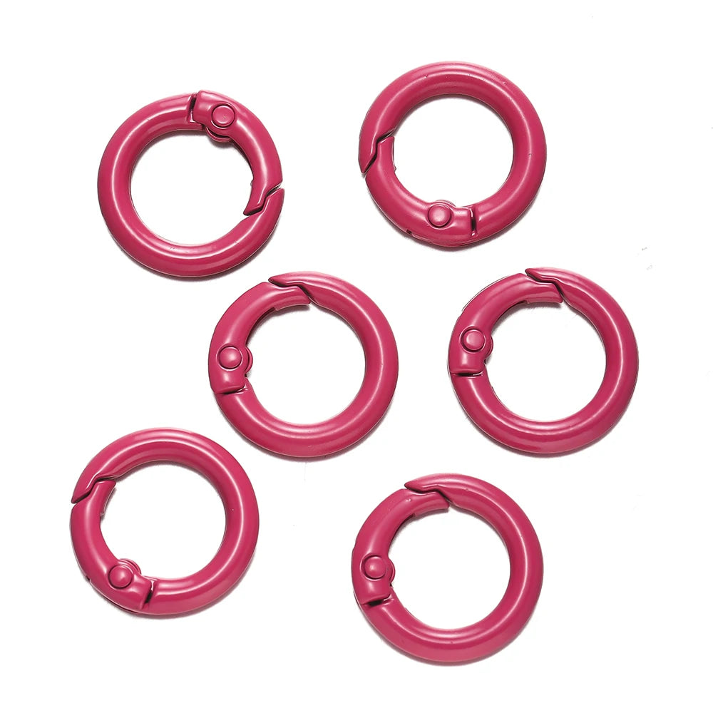 Colorful O-Ring Spring Clasp Clips — Zinc Alloy Carabiner Connectors