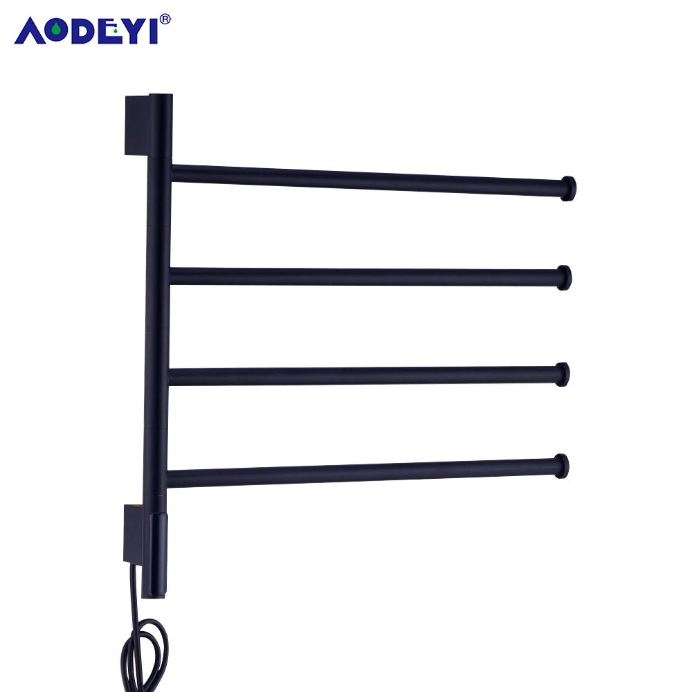 Bathroom Electric Bath Towel Warmer Heating Rotatable Dryer Shelf Rail Heated Digital Display Thermostatic Heater 110/220V