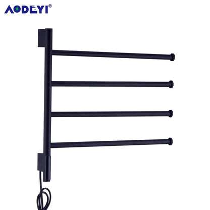 Bathroom Electric Bath Towel Warmer Heating Rotatable Dryer Shelf Rail Heated Digital Display Thermostatic Heater 110/220V