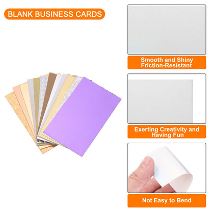 50/100Pcs Business Card Stock Blank Business Cards for Laser Printer Small Message Card Graffiti Scrapbooking DIY Thanks