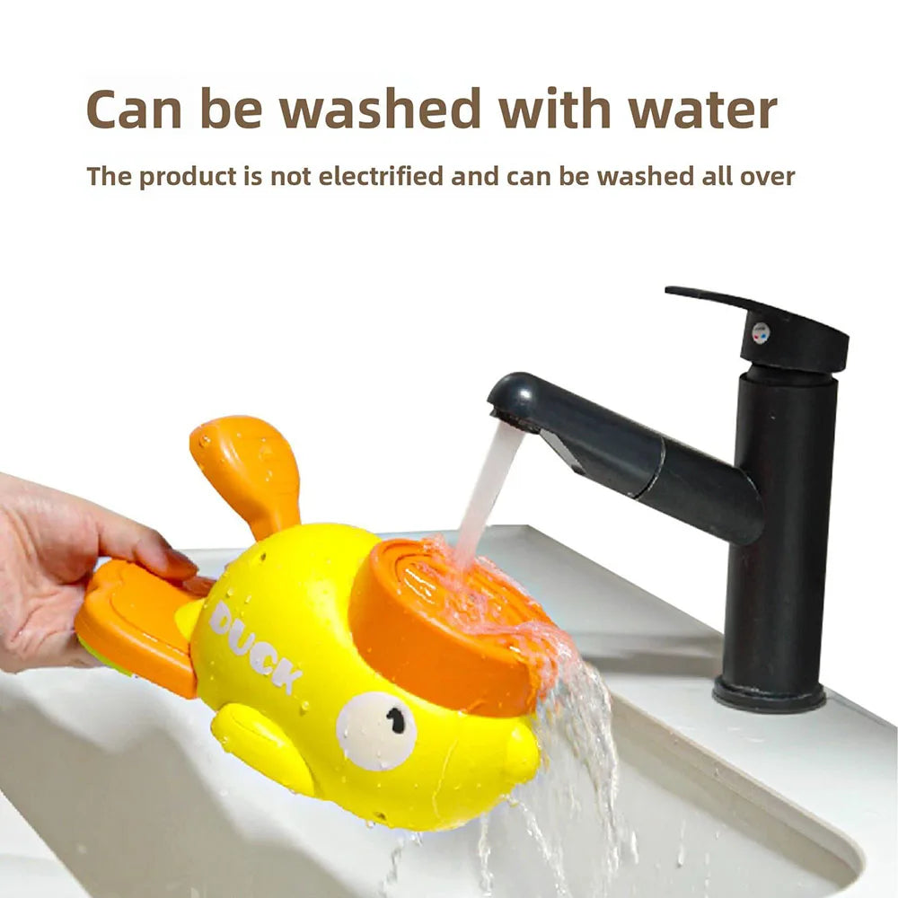 Pet Cat Dog Automatic Intelligent Interactive Food Dispenser with Little Yellow Duck Design Anti-slip Bottom Pet Feeder