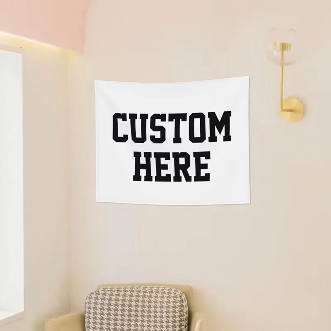1pc Customizable Personalized Tapestry With Photos And Text, For Birthday, Wedding, Halloween, Christmas, Party
