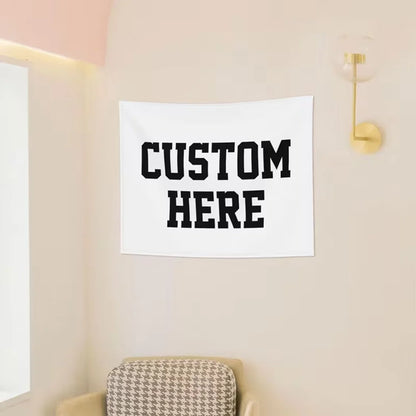 1pc Customizable Personalized Tapestry With Photos And Text, For Birthday, Wedding, Halloween, Christmas, Party
