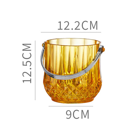 〔HM4〕Transparent Wine Ice Cooler For Party Home Whisky Ice Bucket Ice Champagne Bucket Thermal Beer Bucket Bar Accessories
