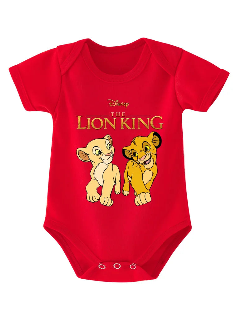 Kawaii The Lion King Printed Baby Clothes Bodysuits & One-pieces for Newborn Summer Short Sleeves Baby Rompers Jumpsuits