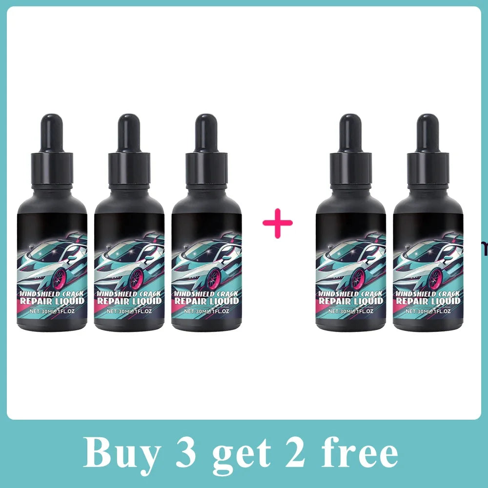 Magic Windscreen Crack Repair Set - Auto Glass Scratch Eraser for Cars Trucks Motorcycles