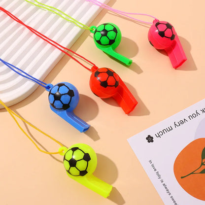 10/30/50Pcs Soccer Party Gifts Whistles Noise Maker Toy Kids Sports Football Theme Birthday Party Pinata Goodie Bag Filler