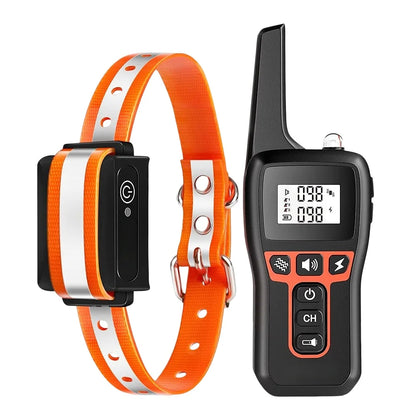 1000M Dog Training Collar IPX7 Waterproof Rechargeable Electric Shock Vibration Beep Remote Control Anti Bark for All Size Dogs