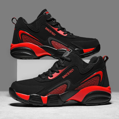 QZHSMY New Casual Thick Bottom Men's Sports Shoes Anti-Slippery Waterproof Male Sneakers Outdoor Walking Jogging Athletic Shoes