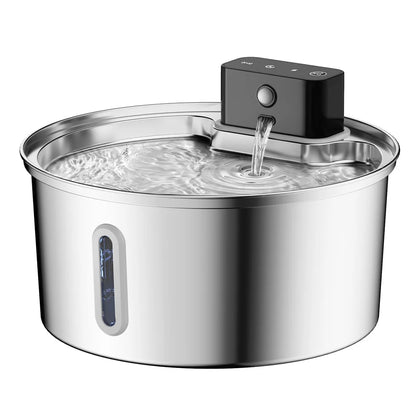 3L 5V USB Stainless Steel Wireless Recharging Sensor Auto Cat Water Drinking Fountain For Cats Dog Drinker Pet Dispenser Bowl