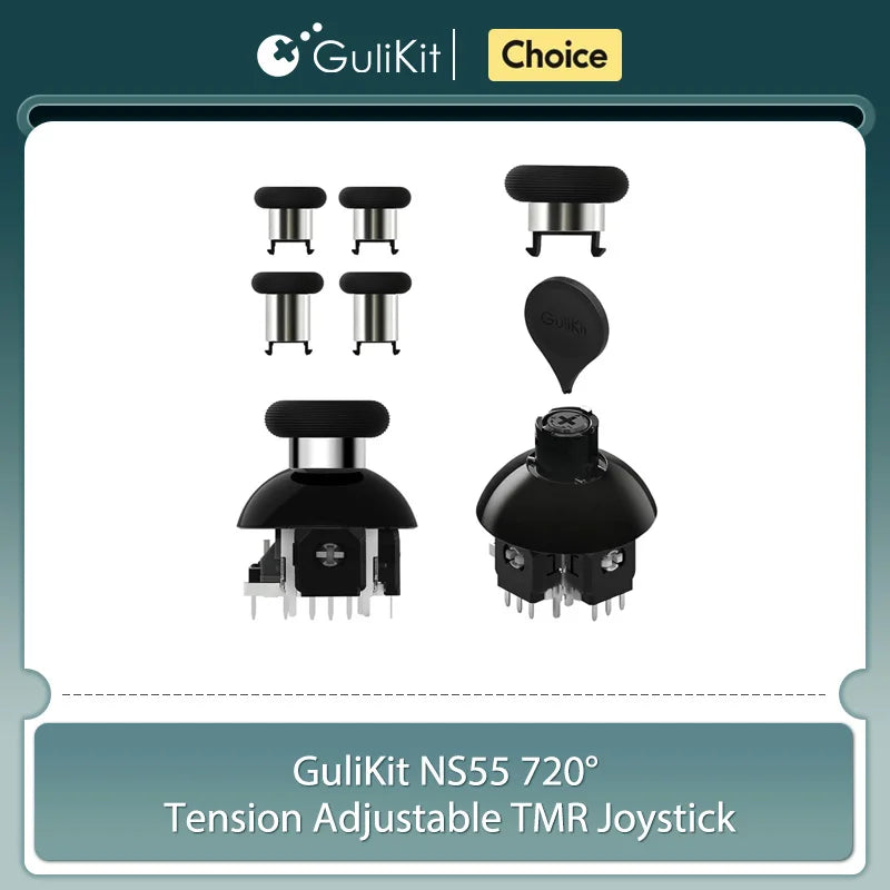 GuliKit NS55 720° Tension Adjustable TMR Joystick for Switch Pro Xbox Series PS4 PS5 Edge Gamepad Controller Game Accessories