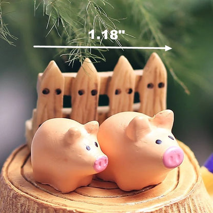 Animal Country Farm Fairy Garden Accessories Miniature Ornament Statue Figurines Landscape Bonsai Pot Dollhouse Terrarium Decor