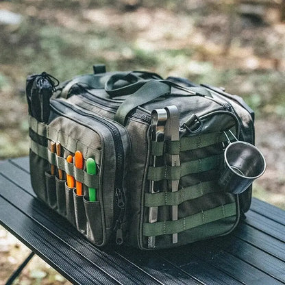 Outdoor Style Camping Picnic Bag, Field Tableware Storage, Tactical Wind Compartment, Sundries, Multi-functional Portable Should