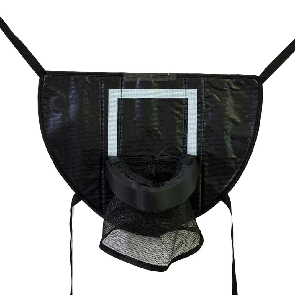 Foldable Trampoline Basketball Hoop Kit Safety Multipurpose Basketball Training with Pump and Ball Fun Mini Basketball Hoop