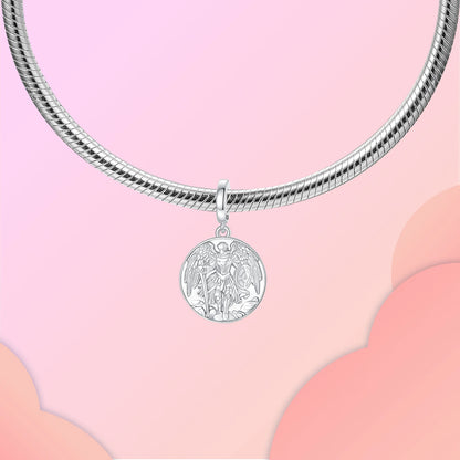 925 Sterling Silver Archangel St. Michael Warrior Angel Pendant Symbol Charm Fit Original Charm Bracelets Women DIY Jewelry Gift