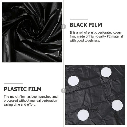 Grow Your Vegetables with Our High-Quality Black Plastic MulchFilm - Perfect for Greenhouses and Plant Protection!
