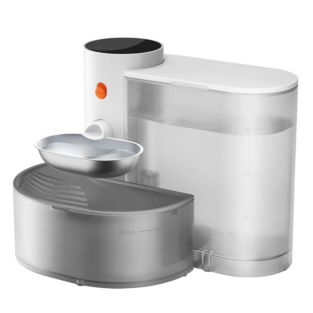 Smart Pet Water Fountain 3L/100oz Automatic Cat Water Fountain No Filter Pet Drinking Dispenser for Cats and Small Dogs