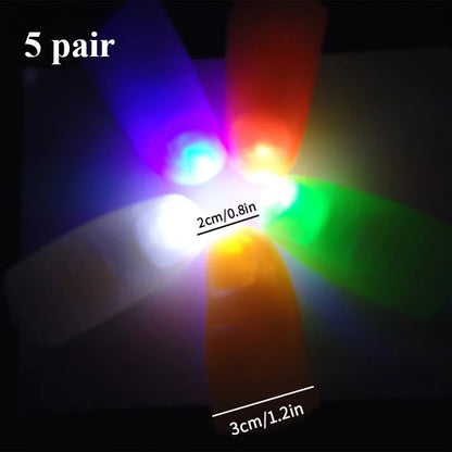 1/5pcs Luminous Thumb Glowing Props Thumb Finger Light Magic Trick Glow in The Dark Light Up Home Party Decoration