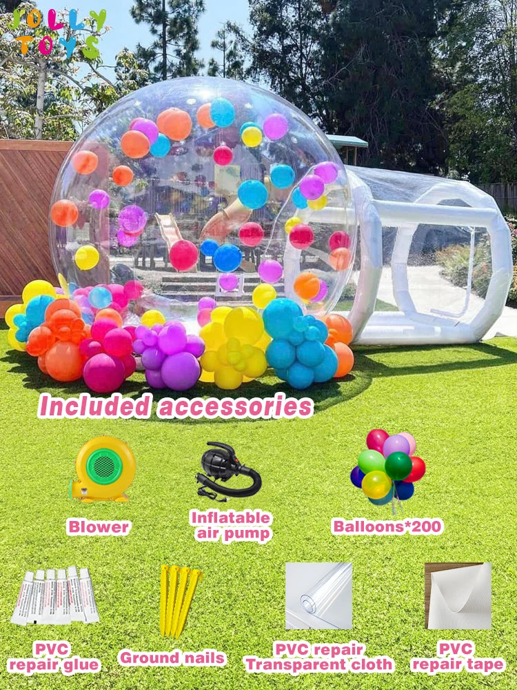 Aesthetic Clear Inflatable Balloon House Modern White Bubble House for Wedding Backdrop Baby Shower Party Event Decor