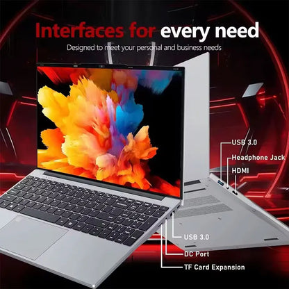 2026 Windows 11 Pro 15.6" Laptop Intel Core i9 10980HK 16GB RAM 1TB 2TB SSD Office Gamer Laptops Fingerprint UnIock Notebook PC