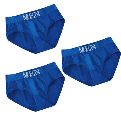 3Pcs/lot Men's Briefs Underwear Sexy Man Panties MEN Letter Underpants Breathable Comfortable Male Bikini Shorts Black Blue Red