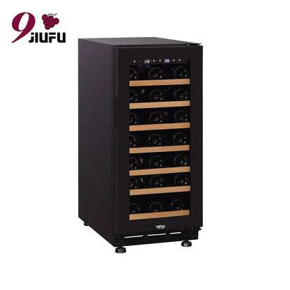 Top Rated Upright Compressor Wine Cooler 31 Bottles Beverage Fridge with CE for Europe Home Bar Kitchen Office Apartment