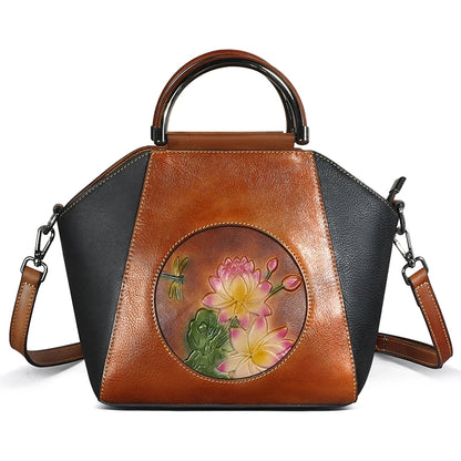 2022 Thick Cow Leather Luxury Designer Shopper Women Tote Purse Handbag Ladies Over The Shoulder Satchel Bag For Female 6639