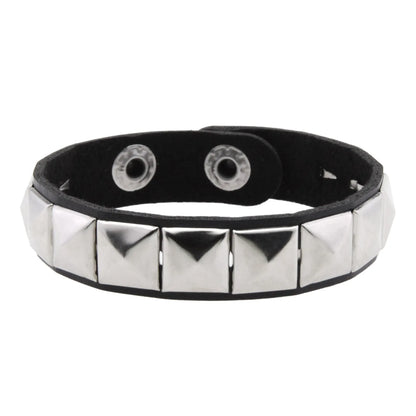 Punk Bracelets PU Leather Studded Bracelet Adjustable Goth Cuff Bracelet Gothic Rivet Buckle Wristband for Men Women Emo Jewelry