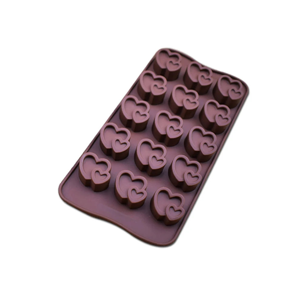 1PC Silicone 15 Hole Chocolate Mold Creative Jelly Christmas Candy Mold Cake Mold Ice Grid Baking Utensils