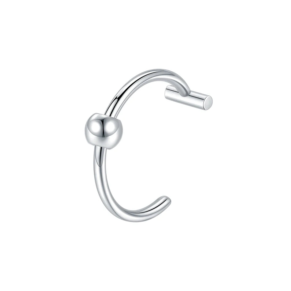 1PC Stainless Steel Fake Nose Ring Hoop Septum Rings Non-Pierced C Clip Lip Ring Earring Fake Nose Piercings Women Body Jewelry